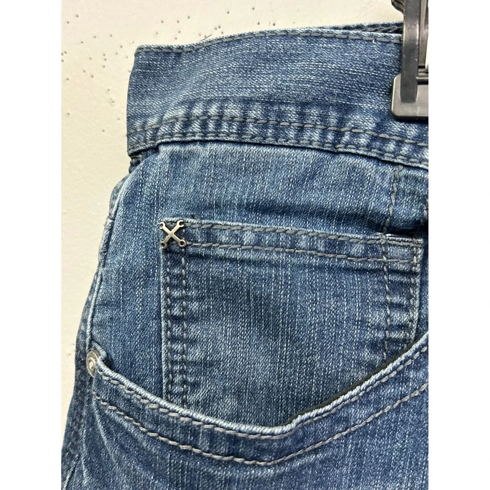 T.K. Axel Jeans Mens‎ 38x30 Blue Slim Straight Medium Wash Stretch Denim Pants